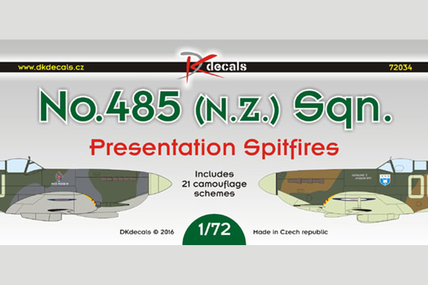 N.485 (NZ) Sqn Presentation Spitfires – 1/72 Scale