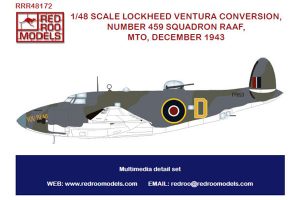 Red Roo RAAF Lockheed Ventura 459 Sqn MTO 1943 - 1/48 scale