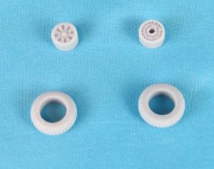 CAC 8-Spoke Mustang Wheels, Circumferential Tread - 1/72 Scale