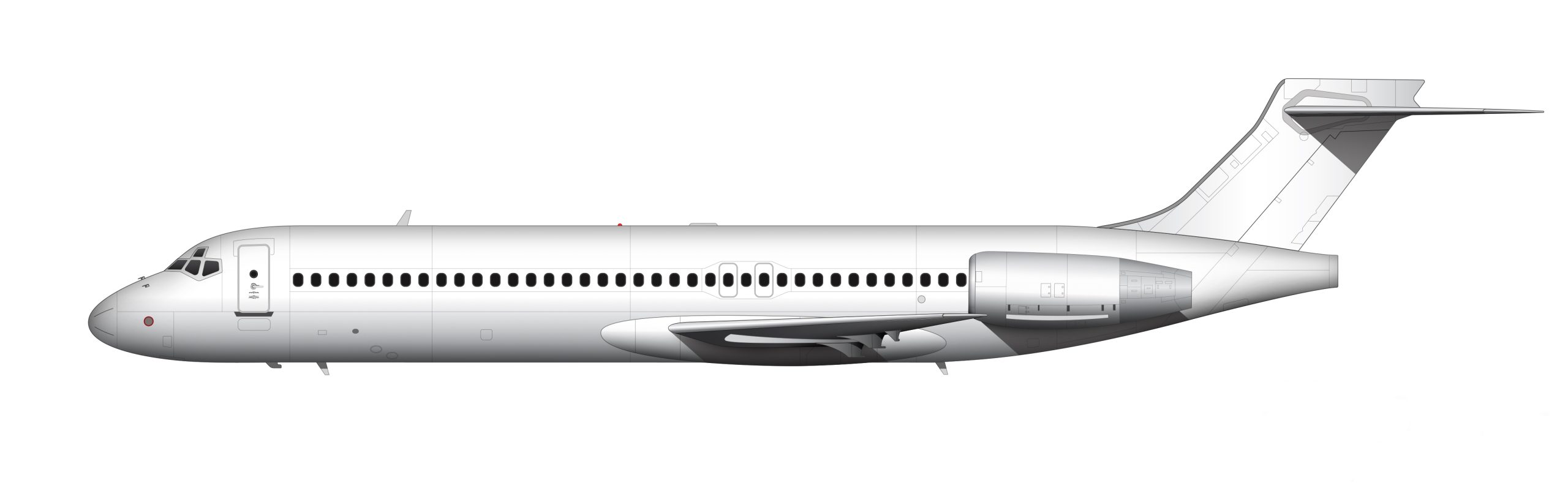 Fly DC-9 kit with Red Roo Boeing 717 Conversion Parts