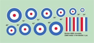 British WWI Roundels - 1/144 Scale